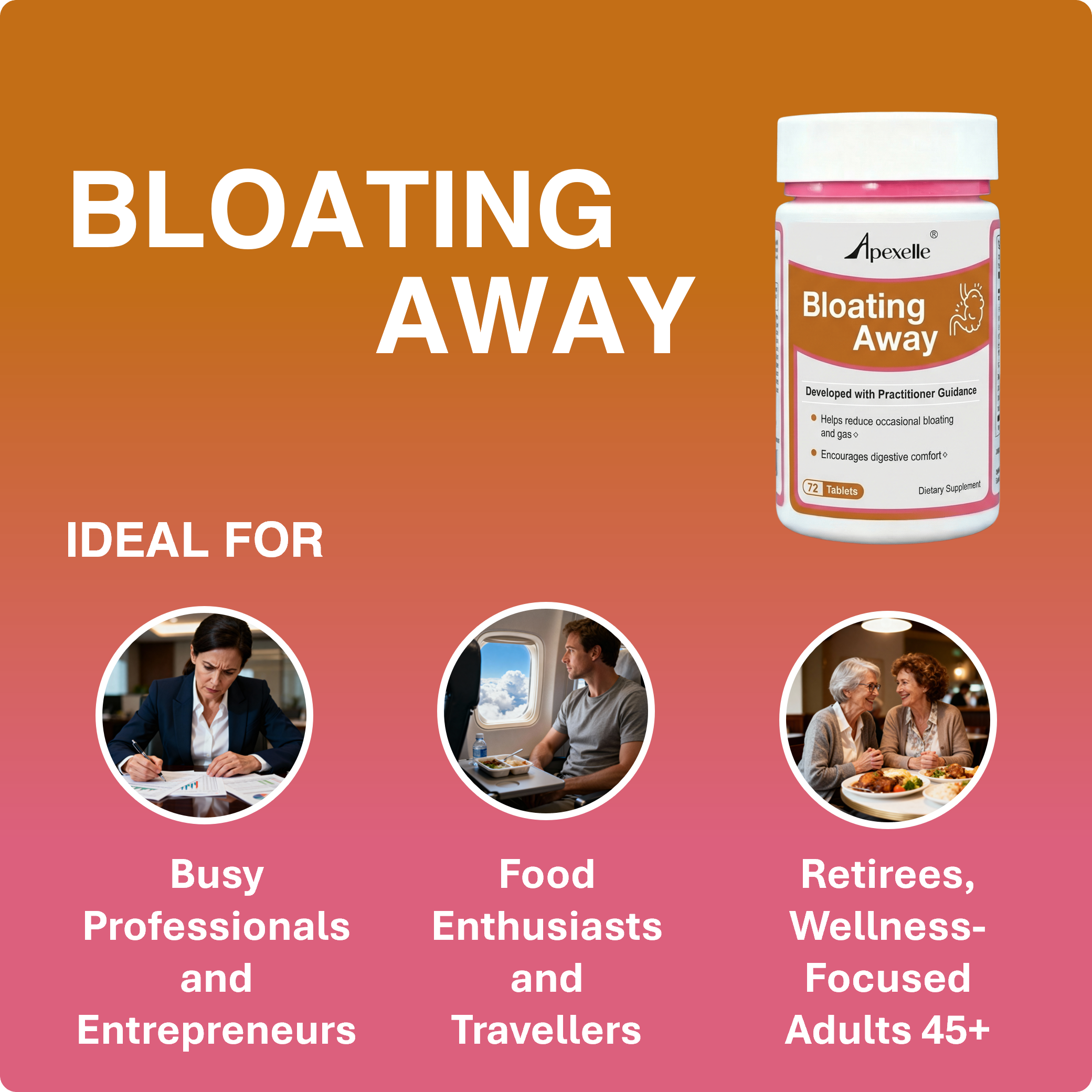 Bloating Away - Multi-pathway digestive support for bloating, heaviness, and post-meal discomfort