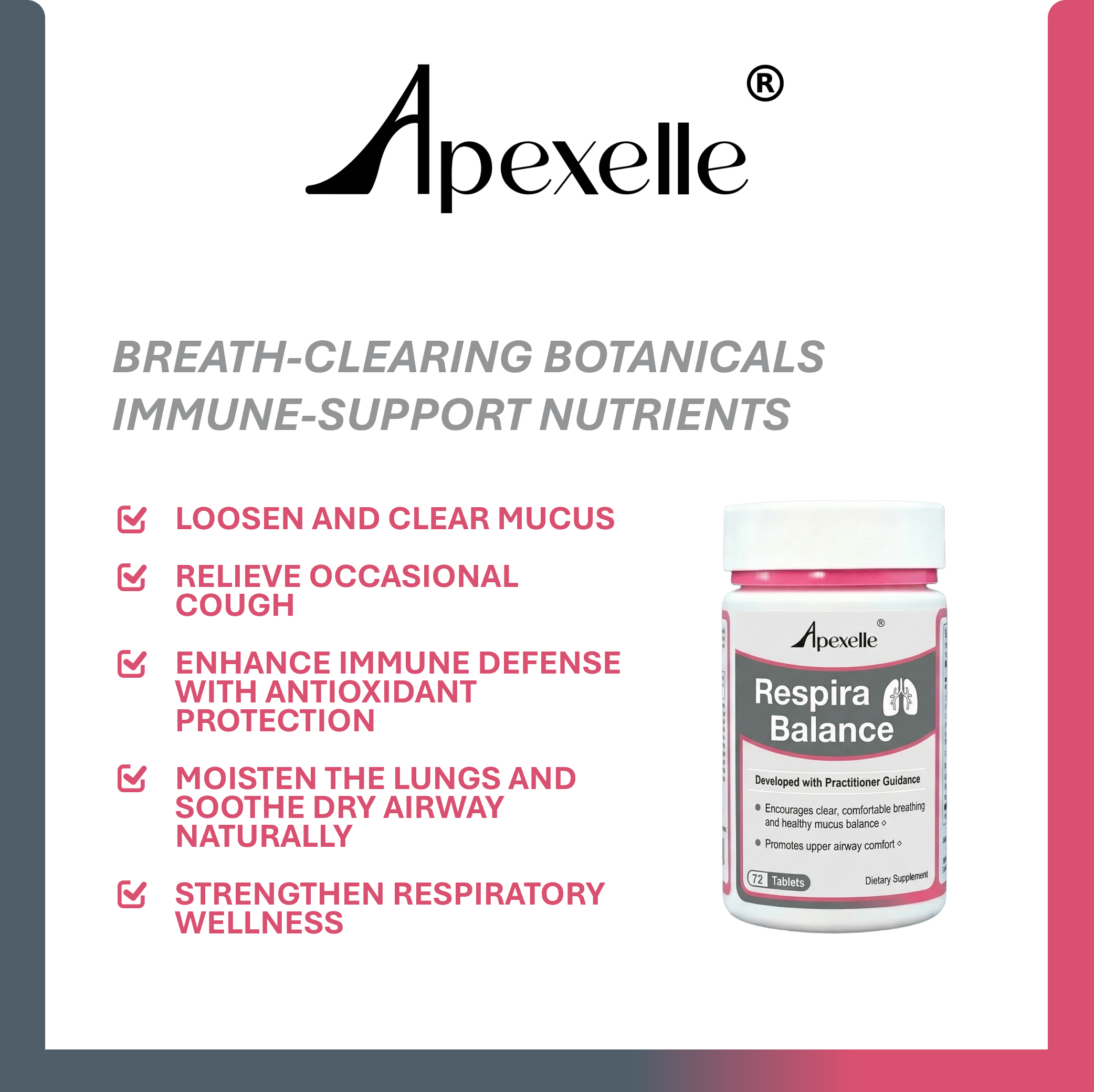 Respira Balance - Daily respiratory wellness support with NAC, quercetin, and traditional botanicals for comfort, balance, and seasonal resilience
